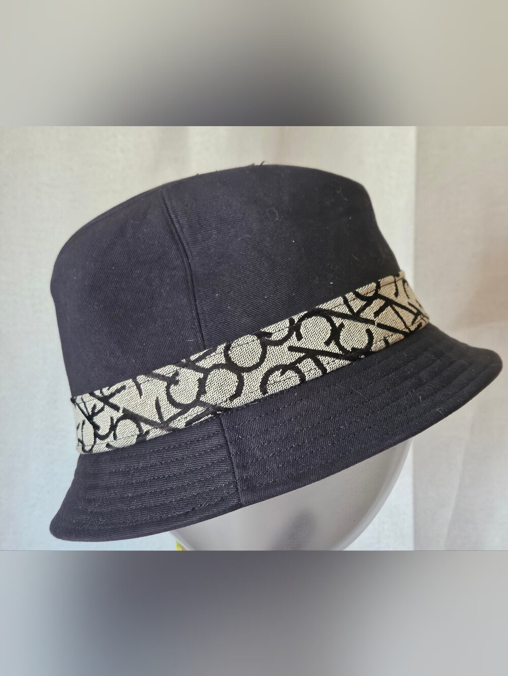 Calvin Klein Black Bucket Hat with Monogram Band